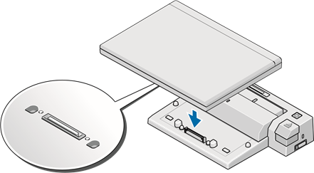 Dell - E-Port Plus - Docking Your Laptop Step 5 Docking Your Laptop Step 5