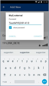 Chamberlain - Smart Garage MYQ-G0301 - Connect the Smart Garage Hub to the Wi-Fi Network Step 5 Connect the Smart Garage Hub to the Wi-Fi Network Step 5