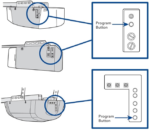 Chamberlain - Smart Garage MYQ-G0301 - Locate the Program or Learn Button Linear Products Locate the Program or Learn Button Linear Products