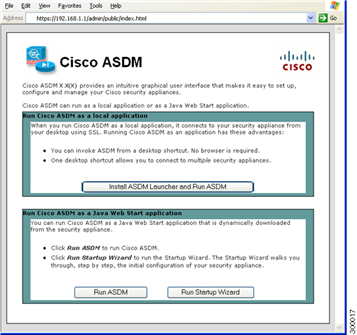 Cisco - ASA 5505 - Launching ASDM Launching ASDM