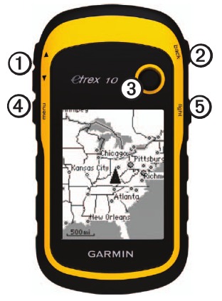 Garmin - eTrex 10 - Device Overview View 1 Device Overview View 1