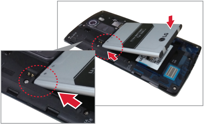 LG - Verizon G4 - Insert the Battery Insert the Battery