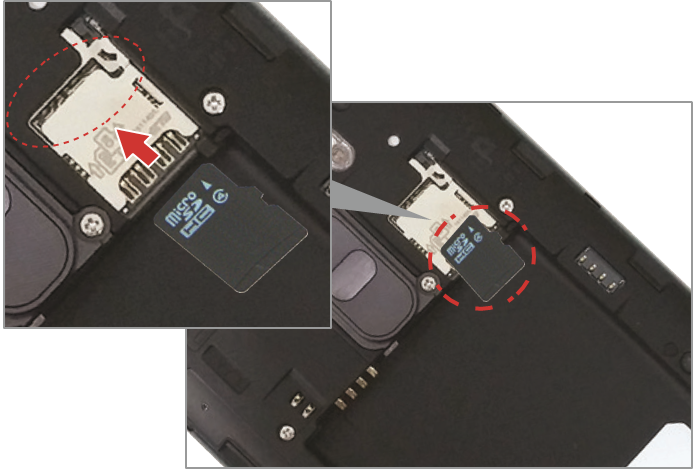 LG - Verizon G4 - Insert the microSD Card Insert the microSD Card