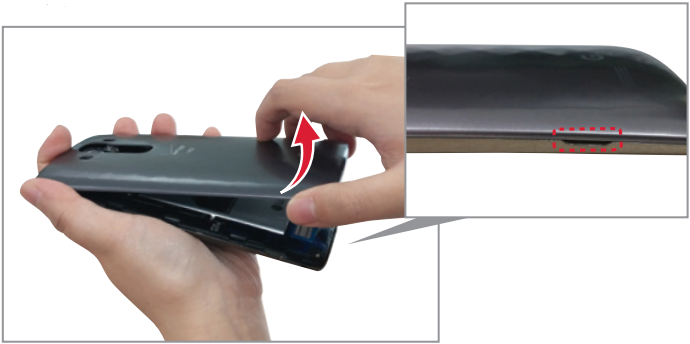 LG - Verizon G4 - Remove the Back Cover Remove the Back Cover