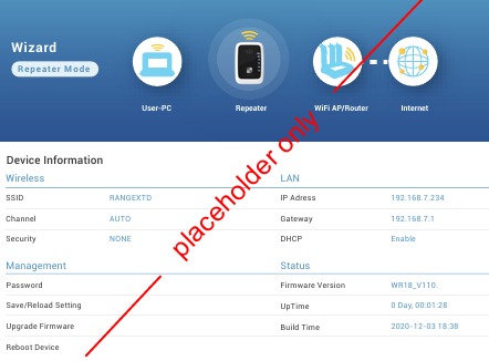 RANGEXTD - Wi-Fi Range Extender - After logging in After logging in