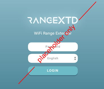 RANGEXTD - Wi-Fi Range Extender - login screen login screen