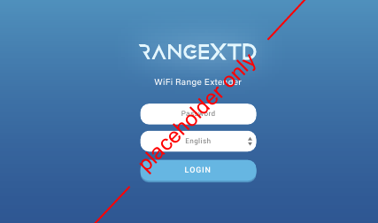 RANGEXTD - Wi-Fi Range Extender - login screen login screen