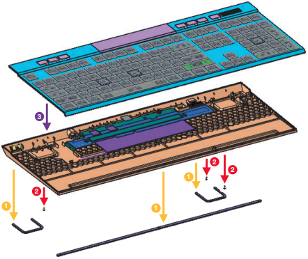 Corsair - K100 AIR - Battery Removal Step 1 Battery Removal Step 1