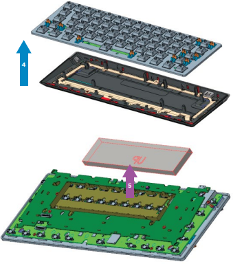 Corsair - K70 PRO MINI - Battery Removal Step 2 Battery Removal Step 2