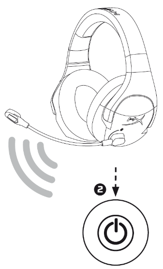 HYPERX - Cloud Stinger Wireless HX-HSCSW-BK - Using with PC Step 2 Using with PC Step 2