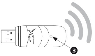 HYPERX - Cloud Stinger Wireless HX-HSCSW-BK - Using with PC Step 3 Using with PC Step 3