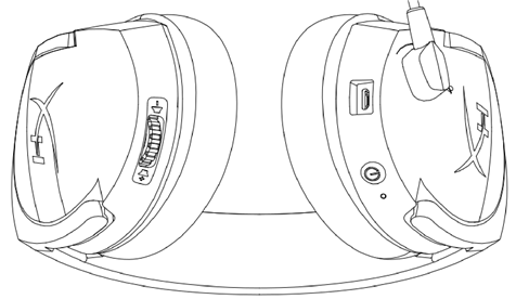 HYPERX - Cloud Stinger Wireless HX-HSCSW-BK - Volume wheel Volume wheel