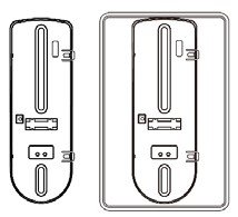 ADT - Pulse DBC845 - Packaging Contents Two Mounting Brackets (Small Slim & Gang Plate size) Packaging Contents Two Mounting Brackets (Small Slim & Gang Plate size)
