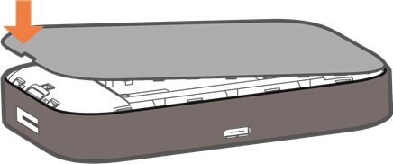 Alcatel - LINKZONE 2 - Inserting/Removing the battery Step 2 Inserting/Removing the battery Step 2