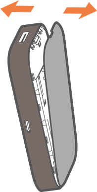 Alcatel - LINKZONE 2 - Inserting the SIM card Step 1 Inserting the SIM card Step 1
