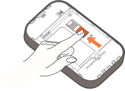 Alcatel - LINKZONE 2 - Inserting the SIM card Step 2 Inserting the SIM card Step 2
