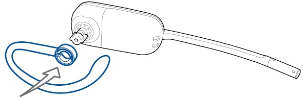 Plantronics - Savi W740-M - Left Over-the-Ear Assembly Step 1 Left Over-the-Ear Assembly Step 1