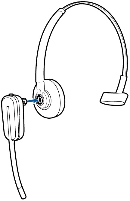Plantronics - Savi W740-M - Over-the-Head Assembly Step 1 Over-the-Head Assembly Step 1