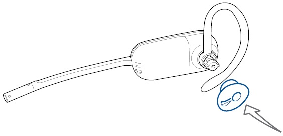 Plantronics - Savi W740-M - Right Over-the-Ear Assembly Step 3 Right Over-the-Ear Assembly Step 3