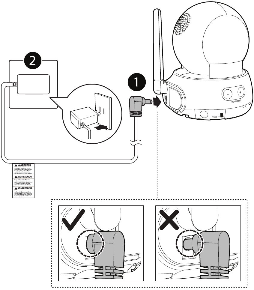 VTech - VC931 - Connect the IP Camera- Wi-Fi connection - Step 1 Connect the IP Camera- Wi-Fi connection - Step 1