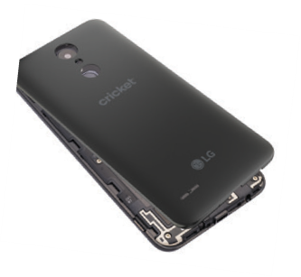 LG - Fortune 2 - Inserting the Battery and the Cards - Step 1 Inserting the Battery and the Cards - Step 1