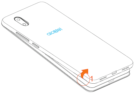 Alcatel - APPRISE - Phone Setup - Step 1 - Remove back cover Phone Setup - Step 1 - Remove back cover