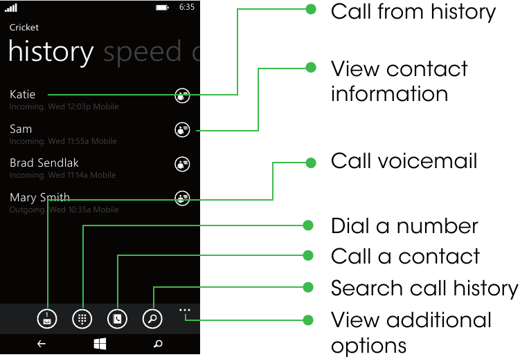 Nokia - Lumia 635 - Calls and Voicemail Calls and Voicemail