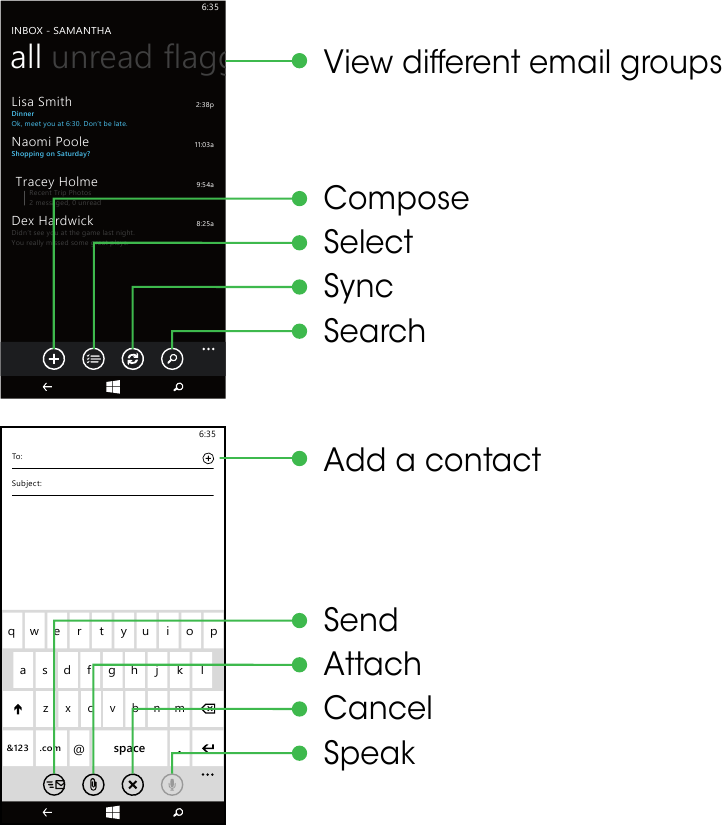 Nokia - Lumia 635 - Using Email Using Email