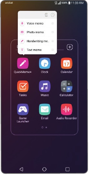 LG - Stylo 5 - Cricket Services - App shortcuts Cricket Services - App shortcuts
