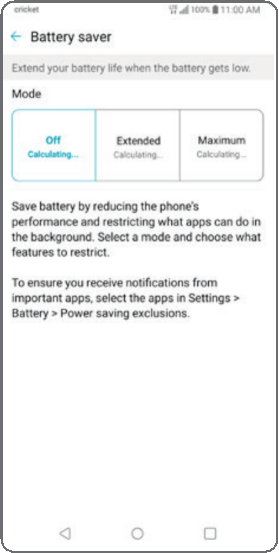 LG - Stylo 5 - Phone Management - Battery Saver Phone Management - Battery Saver