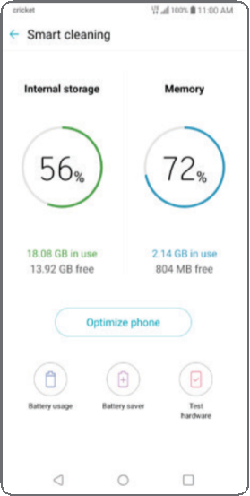 LG - Stylo 5 - Phone Management - Smart Cleaning Phone Management - Smart Cleaning