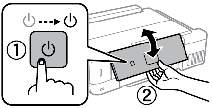 Epson - ET-7750 - How to install - Step 10 - Hold down How to install - Step 10 - Hold down