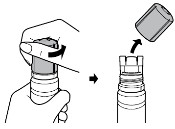 Epson - ET-7750 - How to install - Step 3 - Remove the cap How to install - Step 3 - Remove the cap