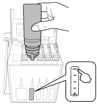 Epson - ET-7750 - How to install - Step 5 - Fill to the upper line How to install - Step 5 - Fill to the upper line