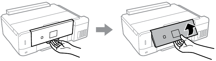 Epson - ET-7750 - Loading Paper - Step 1 - Raise the panel Loading Paper - Step 1 - Raise the panel