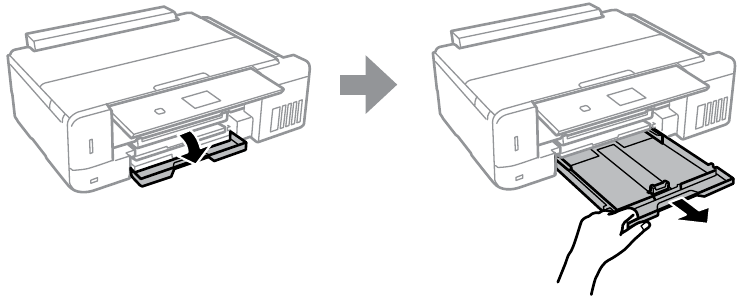 Epson - ET-7750 - Loading Paper - Step 2 - Open the front cover Loading Paper - Step 2 - Open the front cover