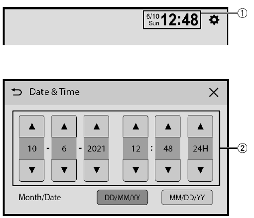 Pioneer - SPH-DA160DAB - Selecting the clock Selecting the clock
