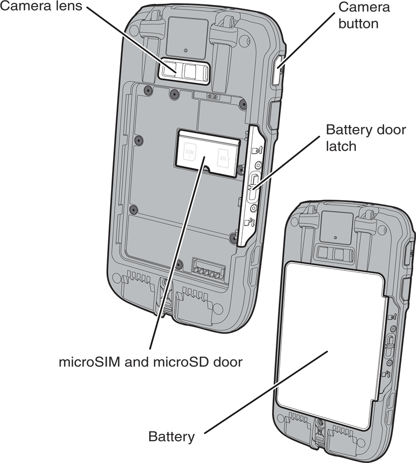 Honeywell - Dolphin CT50 - Back Features Back Features