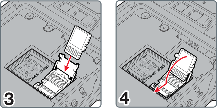 Honeywell - Dolphin CT50 - Install a microSD Card - Step 2 Install a microSD Card - Step 2