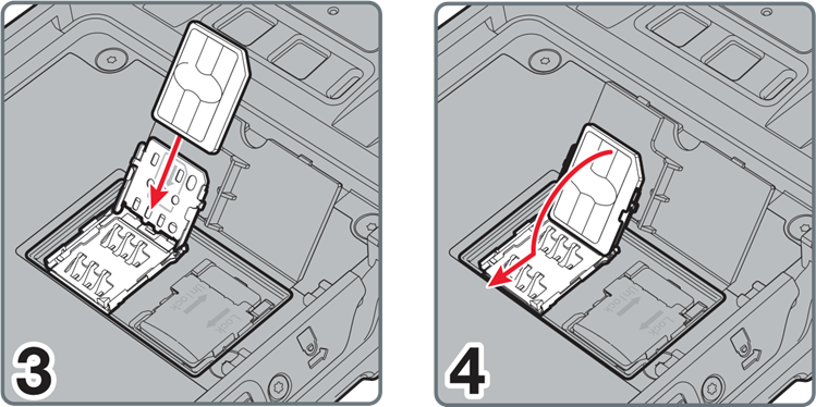 Honeywell - Dolphin CT50 - Install a microSIM Card - Step 2 Install a microSIM Card - Step 2