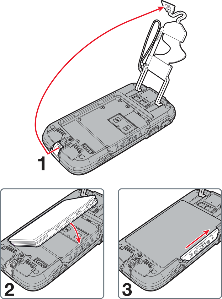 Honeywell - Dolphin CT50 - Install the Battery Install the Battery