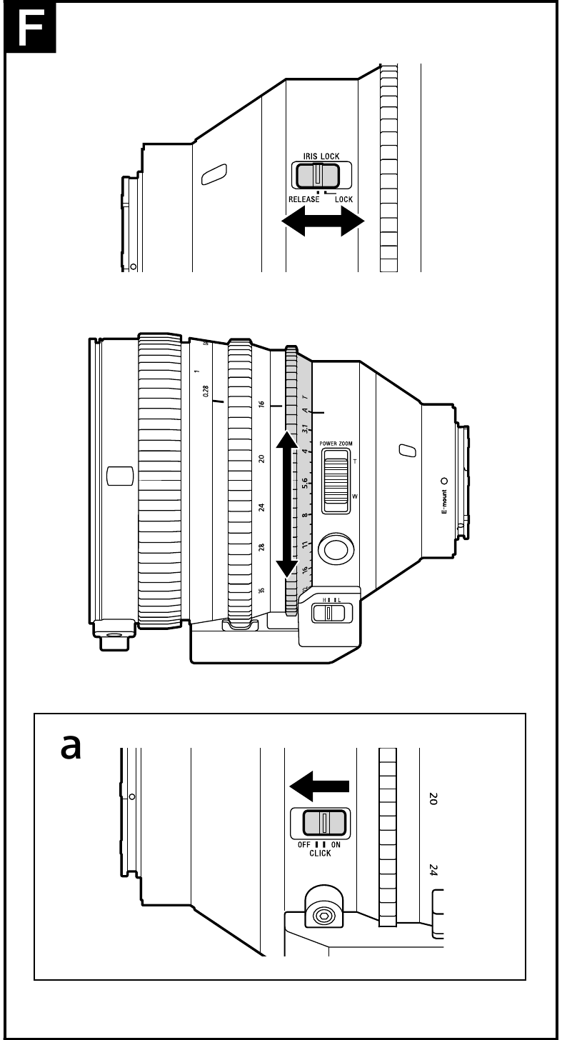 Sony - E-mount FE C 16-35mm T3.1 G - Adjusting the Aperture Adjusting the Aperture