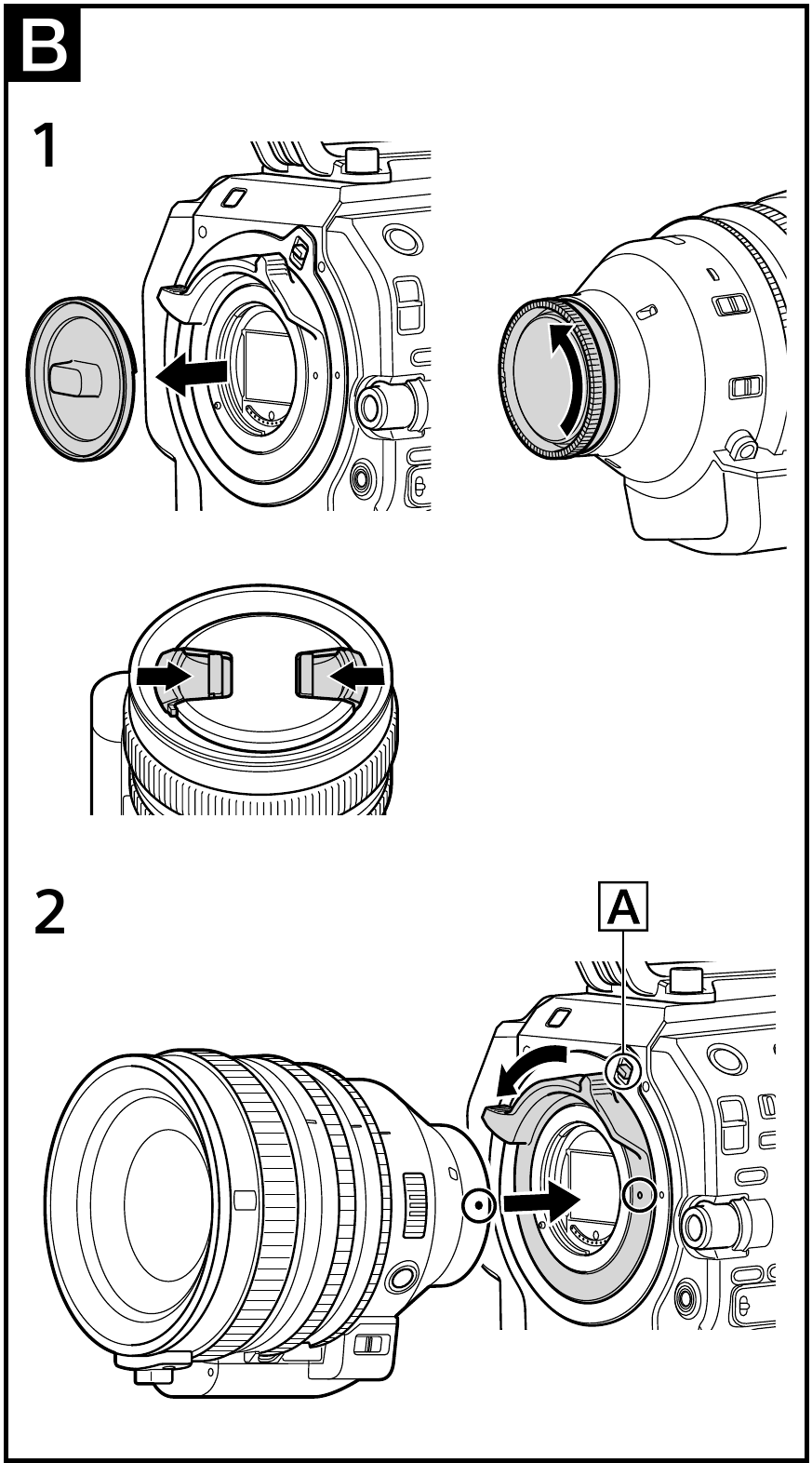 Sony - E-mount FE C 16-35mm T3.1 G - Attaching/Detaching the Lens Attaching/Detaching the Lens