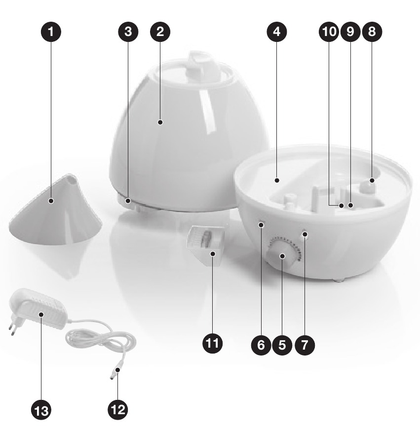 Laica HI3012 Ultrasound Humidifier Manual ManualsLib