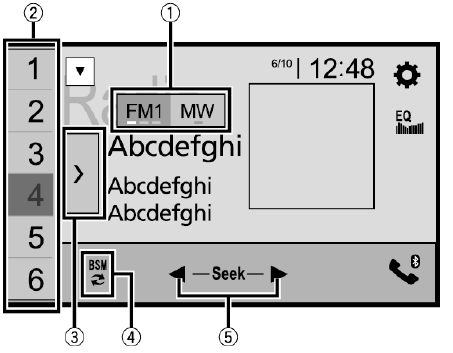 Pioneer - AVH-Z3200DAB - Tuner operation Tuner operation