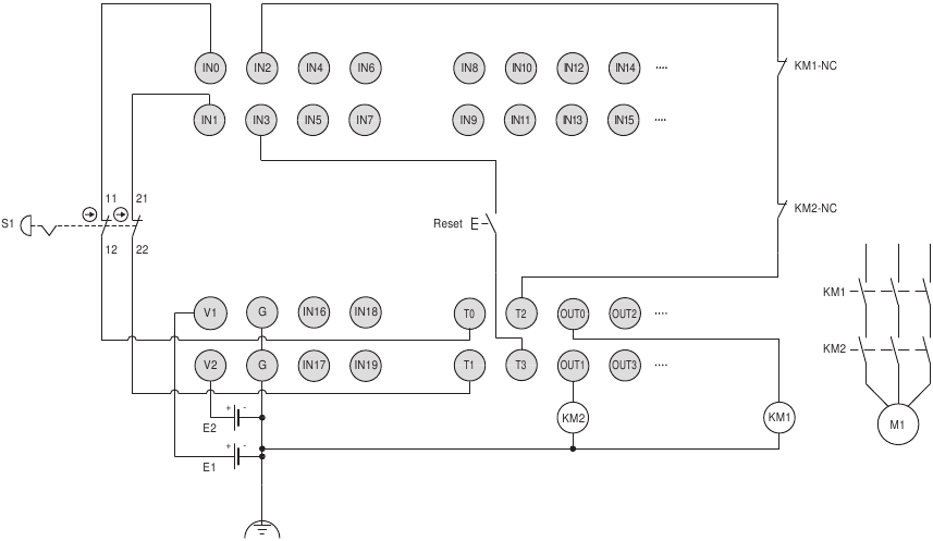 Omron - NE1A-SCPU02 - I/O Wiring example I/O Wiring example