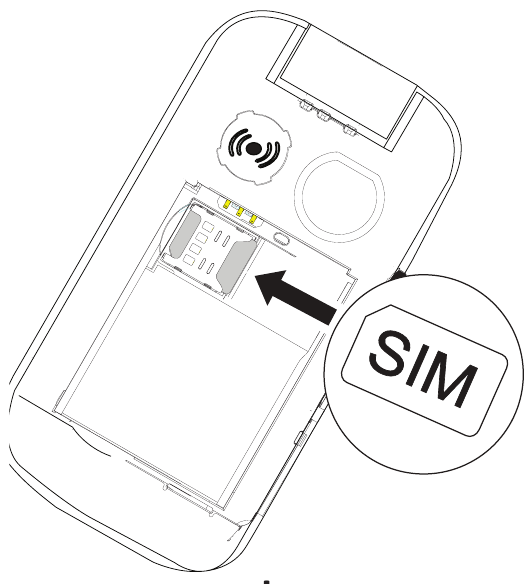 Doro - 7060 - Insert the SIM card Insert the SIM card