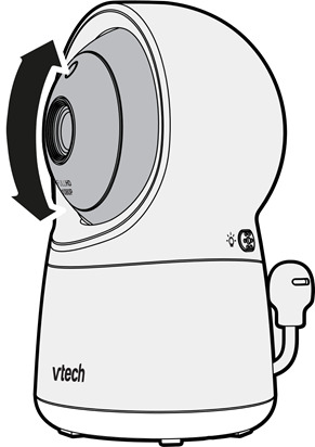 VTech - RM5754HD - Adjust the angle of the camera to aim at your baby. Adjust the angle of the camera to aim at your baby.