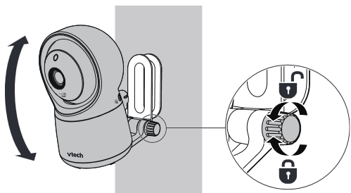 VTech - RM5754HD - Mount the camera unit - Step 4 Mount the camera unit - Step 4