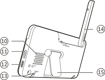 VTech - RM5754HD - Parent unit overview - Back Side Parent unit overview - Back Side